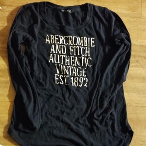 Abercrombie & Fitch dark blue  Long Sleeve Shirt size small